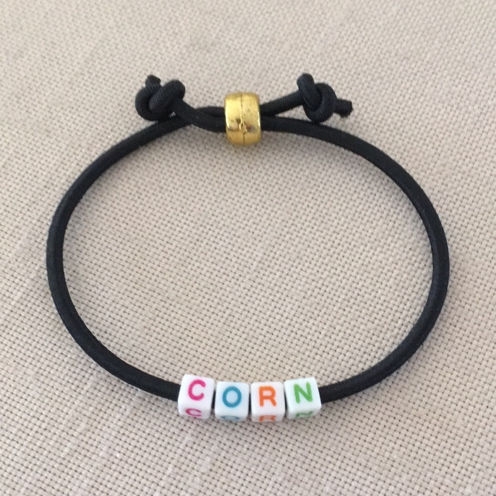 Hand Crafted CORN Bracelet Adjustable Multicolored Stretch